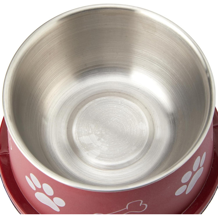 Тарілка для тварин Trixie з нержавіючої сталі з пластиковим покриттям, 15 см, 0.9 л, кольорова (1 шт.)