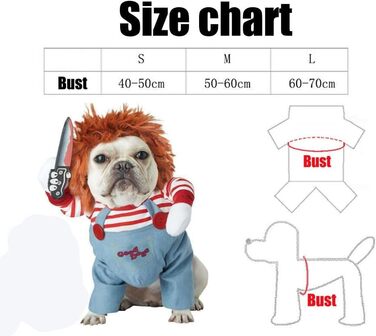 Костюм для собак на Хелловін: жахливий косплей для тварин, вечірка, рольові ігри, святкування (M)