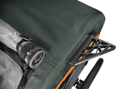 Qeridoo Lynix 2 Forest Green - Причіп для велосипеда 2 дітей з підвіскою та ременями безпеки | Дитячий велопричіп-візок | Qeridoo