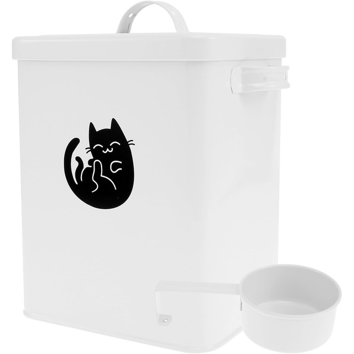 Металевий контейнер для котячого корму Leckerlidose, 6L, з герметичним кришкою та лопаткою, вінтажний дизайн, для сухого корму