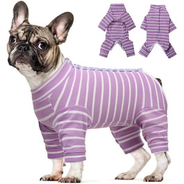 Піжама для собак після операції Kuoser, одяг для собак після кастрації, комбінезон для собак після операції, одяг для собак після операції, піжама для собак, котів, маленьких та середніх собак, фіолетовий, XS