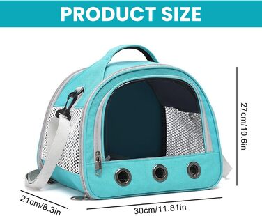 Транспортна сумка для кота та собаки, переноска для тварин 30x27x21 см
