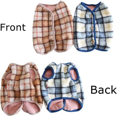 Теплий флісовий теплий одяг для собак великих порід, таких як Французький бульдог, Коргі, Мопс, Бульдог, Бультер'єр, Шіба та інші - зимова куртка, колір блакитний, розмір L: обхват грудей 58-64 см, блакитний