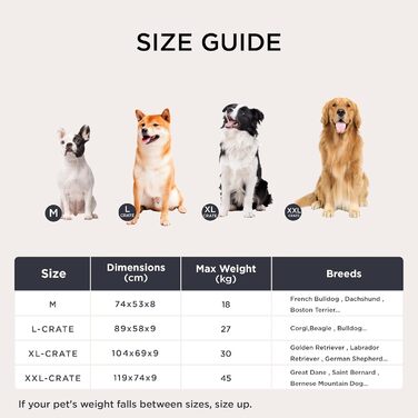 Килимок для собак BEDSURE XL - великий, сірий, 104x69x8 см. З антиковзким дном, для великих собак, з подушкою для заспокоєння.