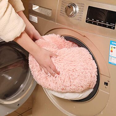 Кругле ліжко для собак Loir, 70 см, зелене, м'яке, плюшеве, для глибокого сну, washable