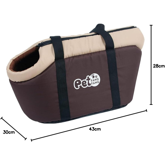 Транспортна сумка для собак та котів, велика, дихаюча, з ременем безпеки, коричнева