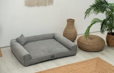 Килимок для собак Sofi Grosse - зручний лежак для середніх та маленьких собак. Лежанка з поліуретану, миється, м'яка, довговічна, стійка до зношування та розривів (XXL, 130x100 см, сірий)