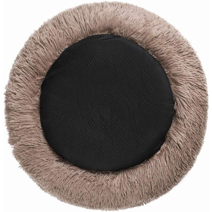 Кругле собаче ліжко ZINN, м'яке, миється, для великих собак, розмір M (діаметр 70 см), колір кавовий