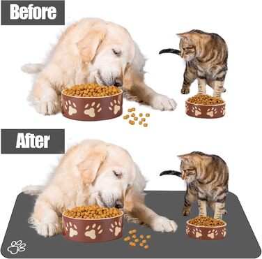 Килимок для корму собак та котів, великий, поглинаючий, антиковзкий, швидковисихаючий, для мисок, захист від бруду та води