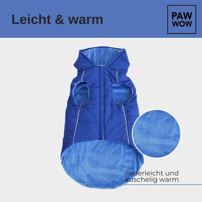 IMMI Куртка для собак | Тепла куртка для собак середніх та великих порід (L, Синій)