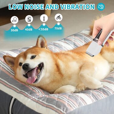 Триммер для собак 4-в-1: машинка для стрижки, ножиці, точилка для кігтів, гребінець. Безшумна, акумуляторна. Підходить для собак та котів.