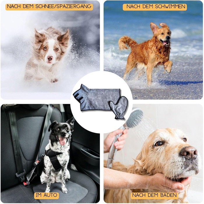 Рушник для собак Luminoza: мікрофібра, швидко сушить, для собак та котів (Сірий)