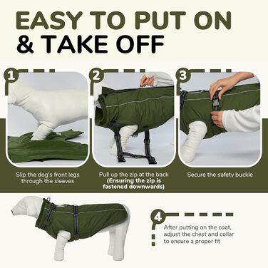 Зимовий теплий одяг для собак Lelepet: куртка з інтегрованим шлейкою, вітронепроникний флісовий одяг, світловідбиваюча жилетка для собак, XL (армійний зелений)
