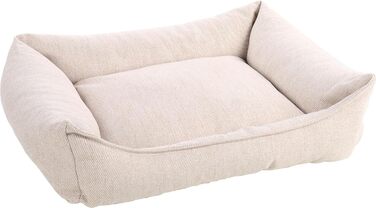 Ортопедичне ліжко для собак Flamingo Baldar – прямокутне, бежеве, 80 см | Зручне місце для сну для собак! (Baldar прямокутне бежеве 80x67x22 см)