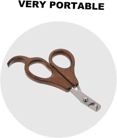 Набір з 3 шт. ножиці для стрижки кігтів домашнім тваринам BESPORTBLE - для собак, котів, дерев'яні, коричневі