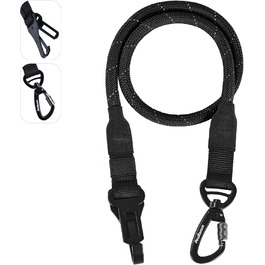 Ремінь безпеки для собак PetBonus в авто: міцний поводок-переноска для маленьких, середніх та великих собак (чорний)