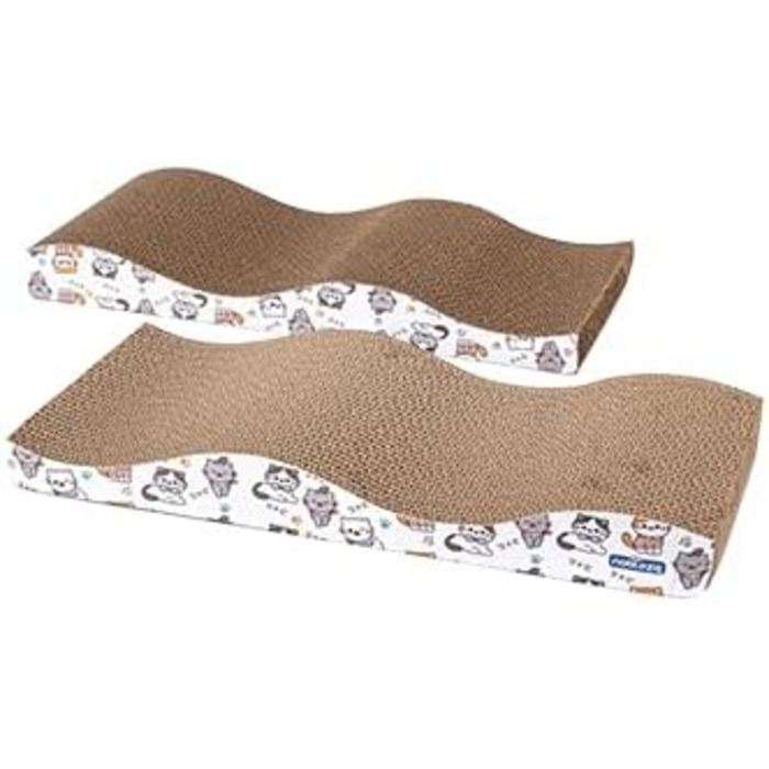 Котячі кігтеточки Nobleza (4 шт.) з м'ятою, з гофрокартону, екологічні, преміум-якість