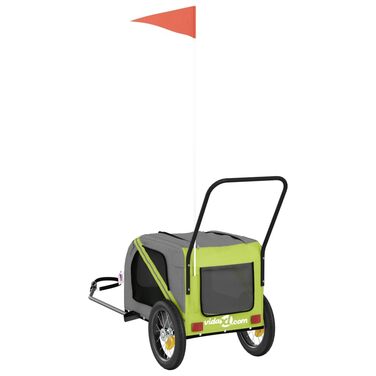 Візок для собак великих порід Haustierwagen, Зелений та чорний візок для собак з Oxford-Gewebe та сталі, універсальний візок для собак на всі сезони