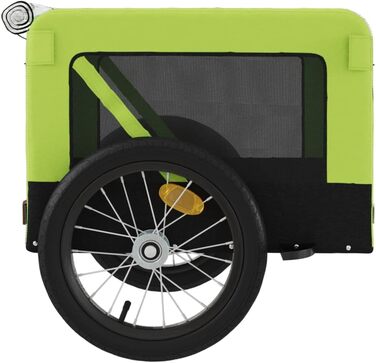 Причіп для велосипеда, переноска для собак, зелений 63x123x66 см