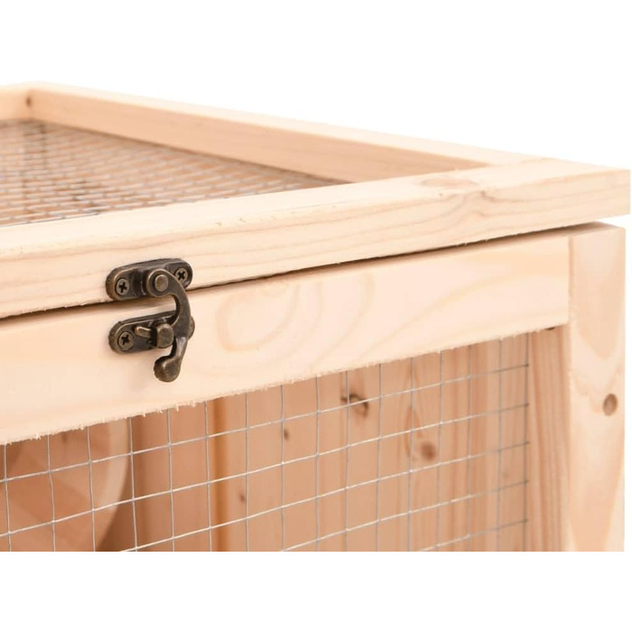 Клітка для хом'яків vidaXL 81x40x60 см, масивна деревина ялиці