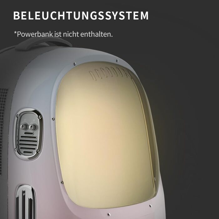Рюкзак для собак і котів PETKIT з вентилятором та LED-підсвіткою, просторий, легкий, рожевий