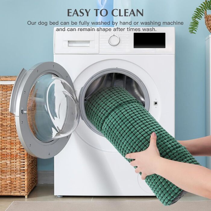 Ортопедичне ліжко для собак BVAGSS, миється, м'яке, тепле, для маленьких, середніх та великих собак, 76x50x4 см, 54x33x4 см, зелене