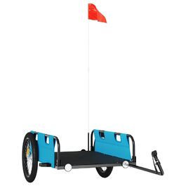 Причіп для велосипеда, вантажний, для перевезення покупок та подорожей, блакитний, з оксфордської тканини та металу