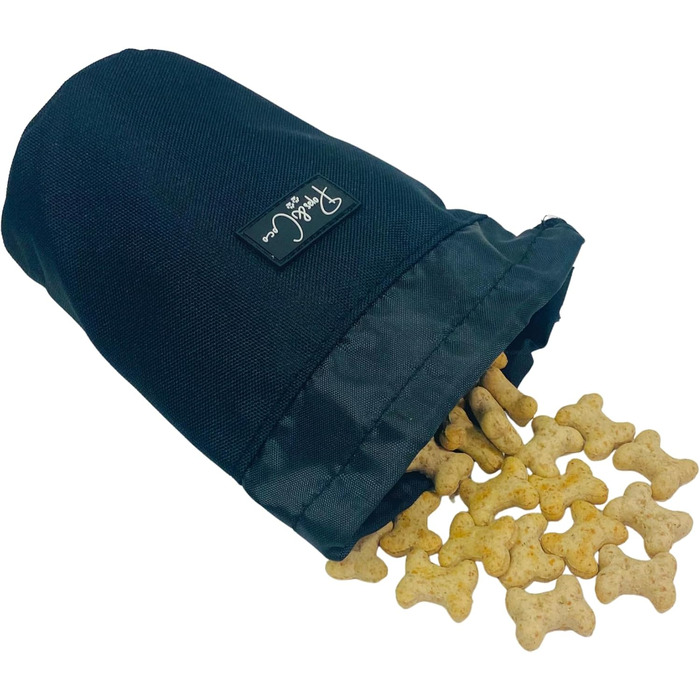 Сумка для ласощів для собак Pops & Coco Leckerli-Tasche, чорна. Ідеальна для тренувань, прогулянок, походів та подорожей.