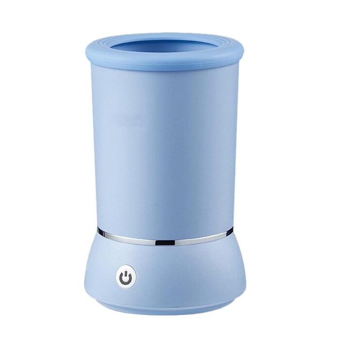 Автоматична мийка лап для собак, електрична, з силіконом, блакитна