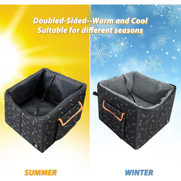 Підвищення для собак в авто, крісло для собак до 11,3 кг, з ременями безпеки, для передніх та задніх сидінь