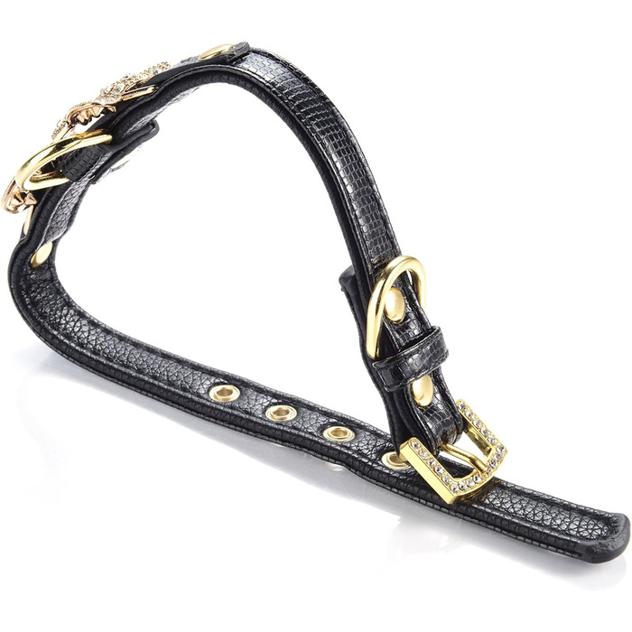 Нашийник шкіряний для собак та котів, регульований, розмір XS, рожевий (S, чорний)