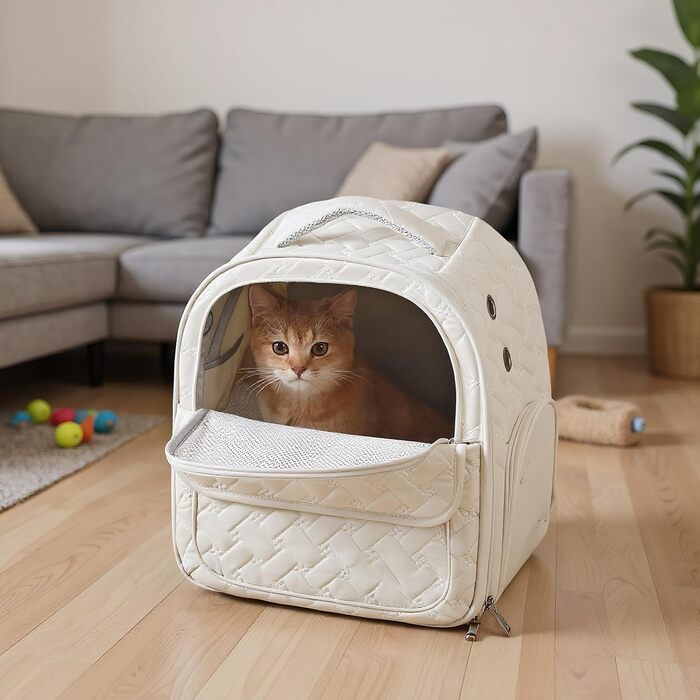 Рюкзак-переноска для домашніх тварин: регульований, дихаючий, для собак та котів | Легкий рюкзак для подорожей з сітчастими вставками, безпечний, з м'якими ременями, підходить для малих порід