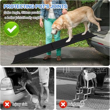 Східці для собак у машину, розкладні, 180x50 см, для великих собак, до 115 кг, SUV та LKW