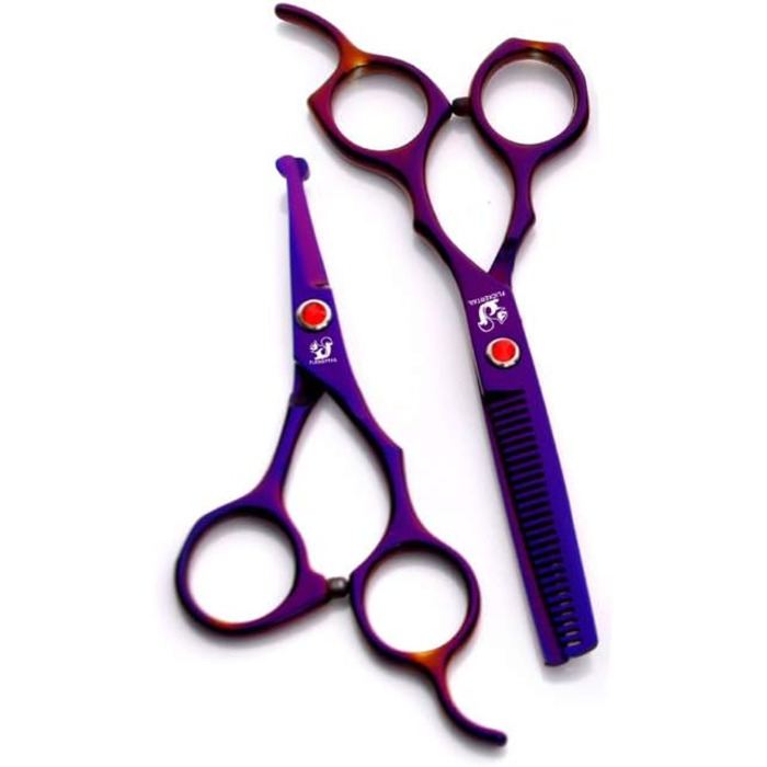 Набір професійних ножиць для грумінгу тварин 4,5-6,5 дюймів (5 шт.) з нержавіючої сталі, безпечні закруглені кінчики