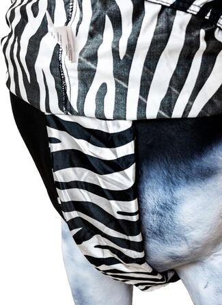 Захисна ковдра для коней Ekzemerdecke з начохолом та животом – від комах, чорно-біла, 155 см