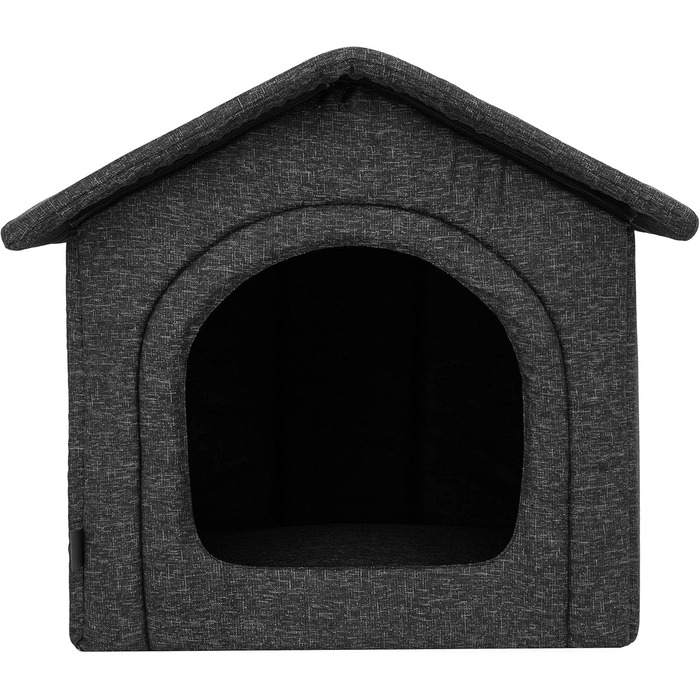 Будка для тварин, куточок для собак, вольєр для тварин, собача будка, місце відпочинку, вольєр, притулок для тварин, вольєр для собак, R2: 38 x 44 см, Чорний екологічний мотузок R2 - 38 x 44 см Чорний екологічний мотузок