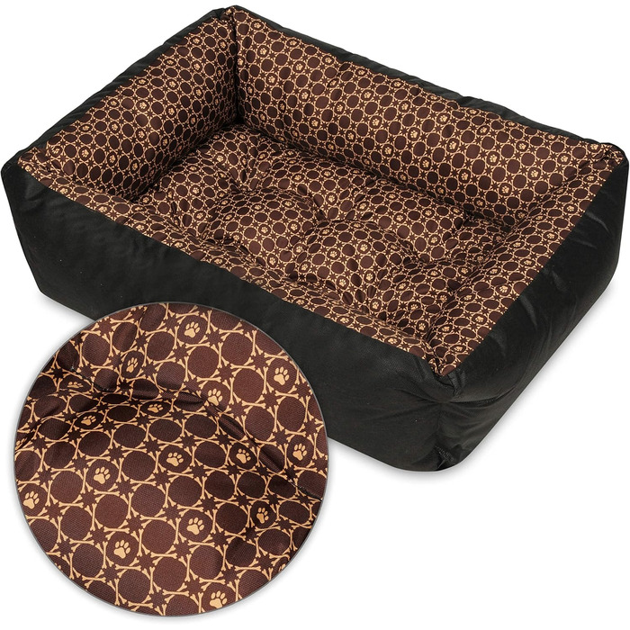 Льожа для собак Louis Braun, 70x55 см, чорний та сірий, M, для малих, середніх та великих собак, миється