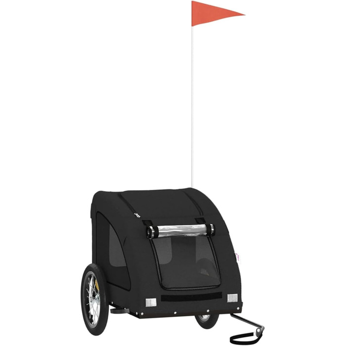 Транспортувальний причіп для собак та котів, 125x63x66 см, Oxford-Gewebe, Model 93959 (Чорний)