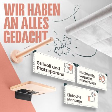 Кігтеточка-стіна Curious Paw для котів з гамаком - великі сходи з бука (Made in Germany), 2 сходи та гамак