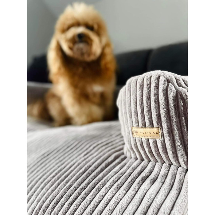 Килимок для собак Velinda: лежанка, захист дивану (сірий, Cord)