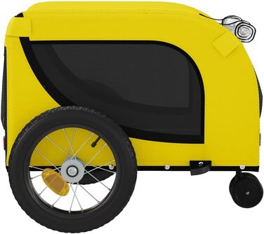 Причіп для велосипеда Gecheer для собак та інших домашніх тварин (124 x 53 x 53 см, жовто-чорний)