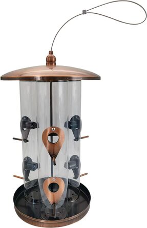 Годівниця для птахів Dehner Natura Premium Messina, металева, Ø 21.5 см, висота 36 см, з 6 жердинками