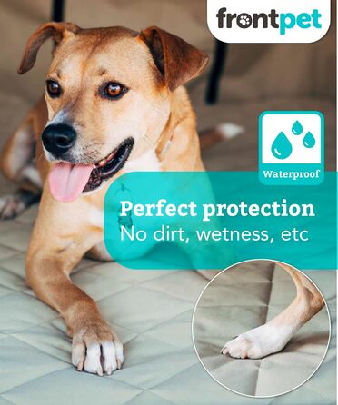 Захисний чохол для собак FrontPet, для заднього сидіння та багажника, універсальний, великий (35' x 40'), колір: бежевий