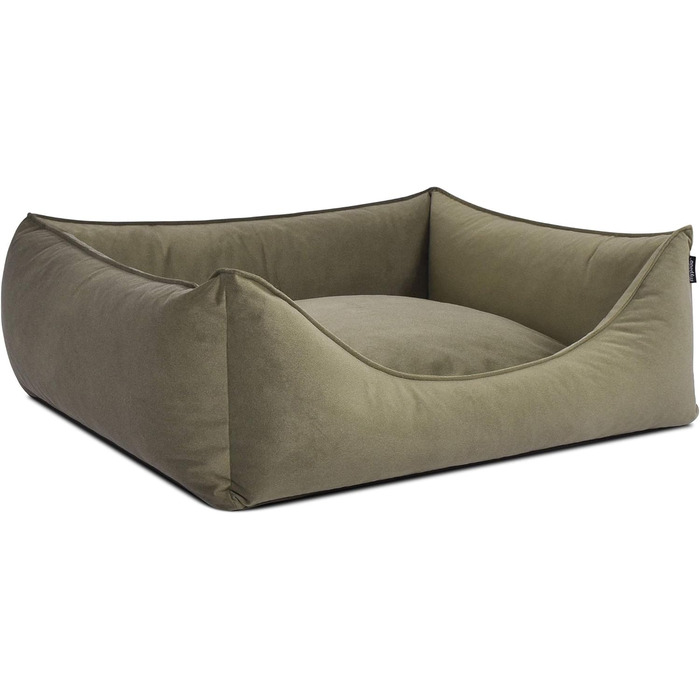 Крісло-ліжко для собак Dreamy з мікрофібровим покриттям, ортопедичне, з віскоеластичною піною (110x90 см, стандартна піна, зелений)