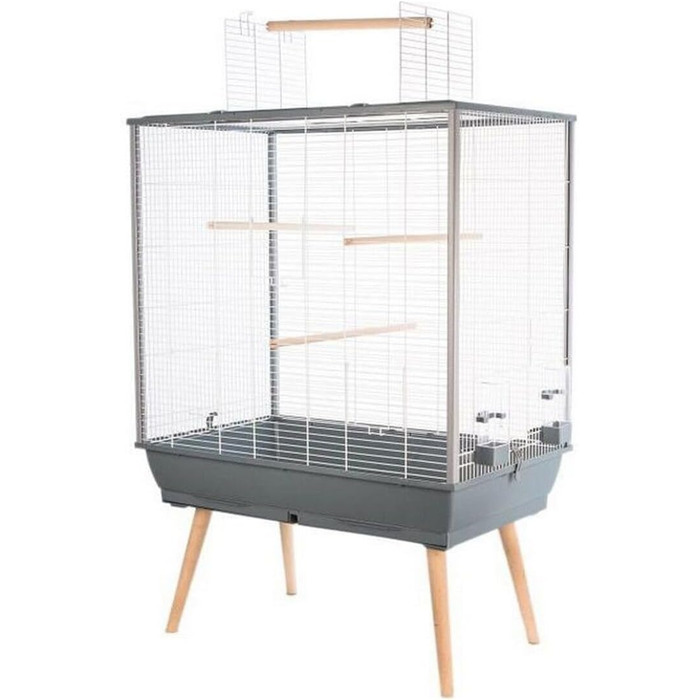 Клітка для хвилястих папуг Zolux Neo Jili сіра, 78×48×112 см