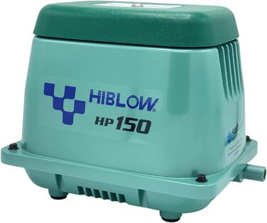 Компресор HiBlow HP-150, 180 л/хв, 1,3 м, вихід 18 мм, 125 Вт – аератор для ставка