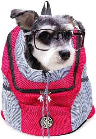 Рюкзак для кота/маленької собаки, до 3 кг, дихаючий, регульований, рожевий