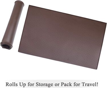 Підкладка під миску для собак та котів VIVAGLORY Grippymat, силіконова, L (60x40 см), шоколадного кольору