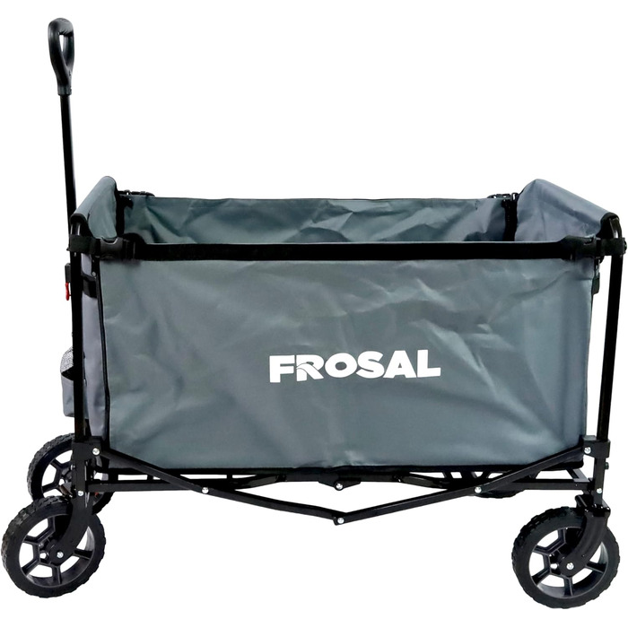 FROSAL Візок для собак Бруно сірий складний | Транспортний візок для собак з легким доступом