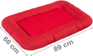 Ортопедичне ліжко для собак KAHU® з віскоеластичної піни (50x76 см) • М'яке та зручне ліжко для собак • Вологостійке та легко миється • Синій колір (89 x 66 x 8 см)